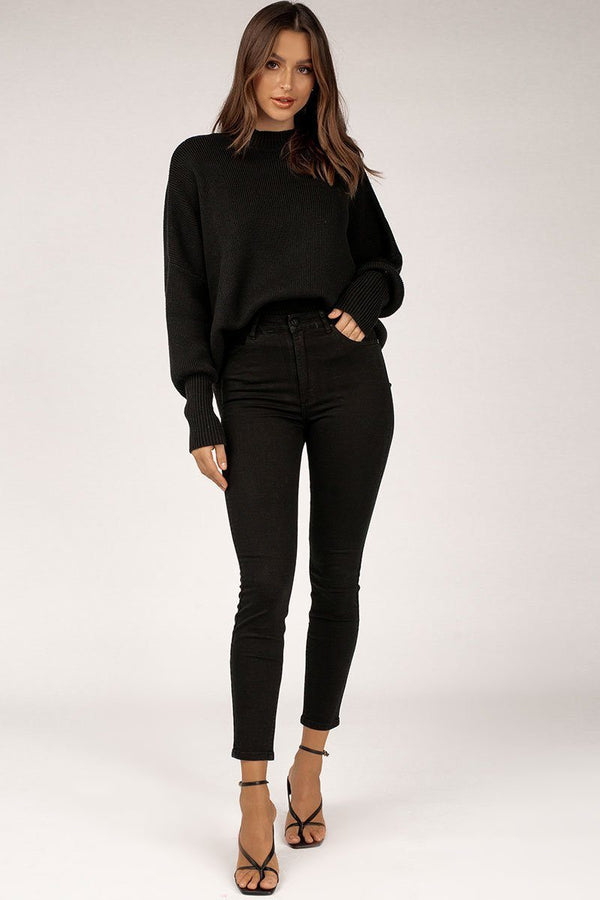 A HIGH SKINNY ANKLE BASHER Clothing A BRAND 11 BLACK 