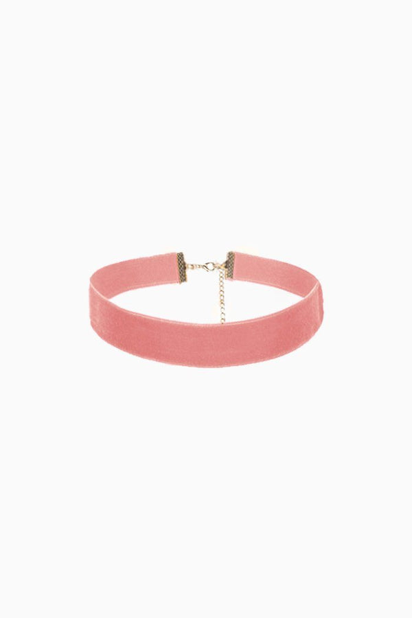 SUNBEAMS VELVET CHOKER Accessories DISSH Boutiques O/S DUSTY PINK 